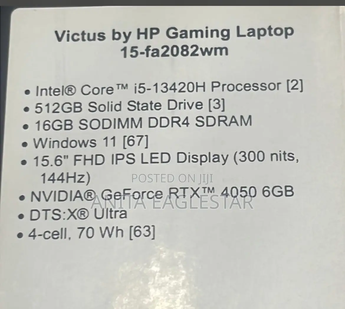 New Laptop HP Victus 15 16GB Intel Core i5 SSD 512GB