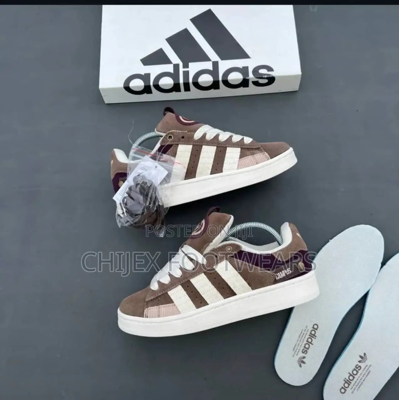 Adidas Campus 00s Sneakers in a Brown and White Colorway