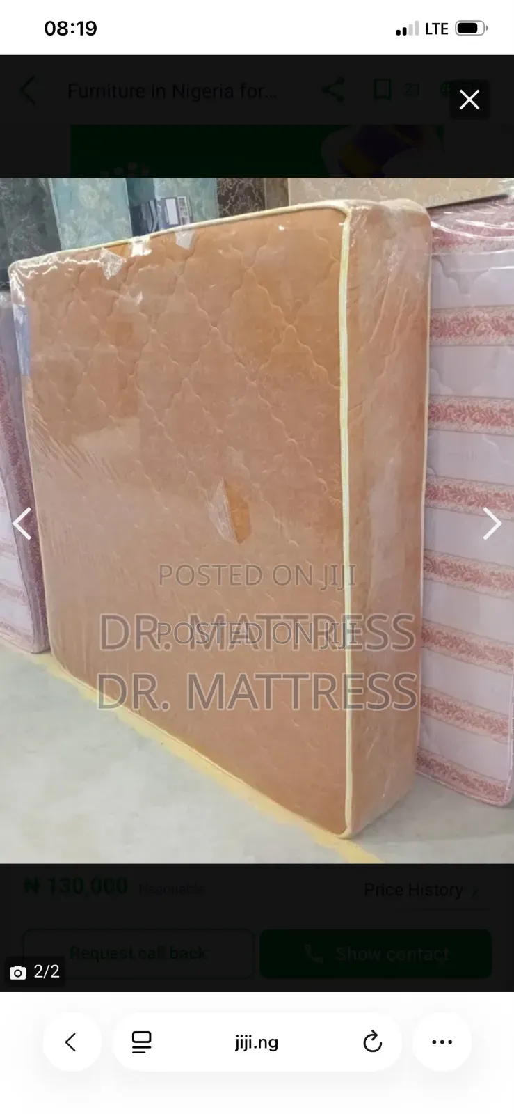 6*6*12 Brand New Semi Orthopedic Mattress