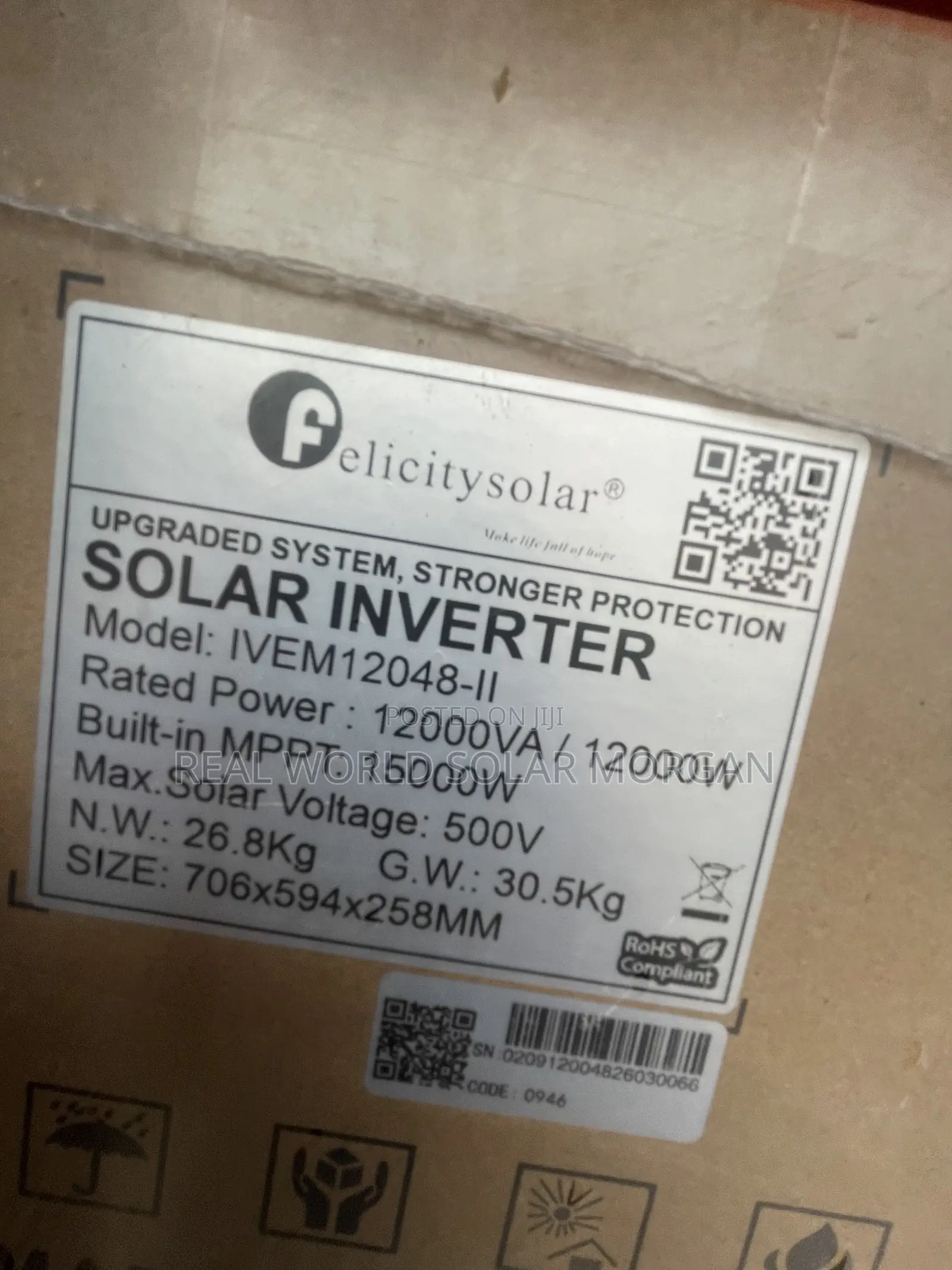 Ivem 12kva Felicity Hybrid Solar Inverter
