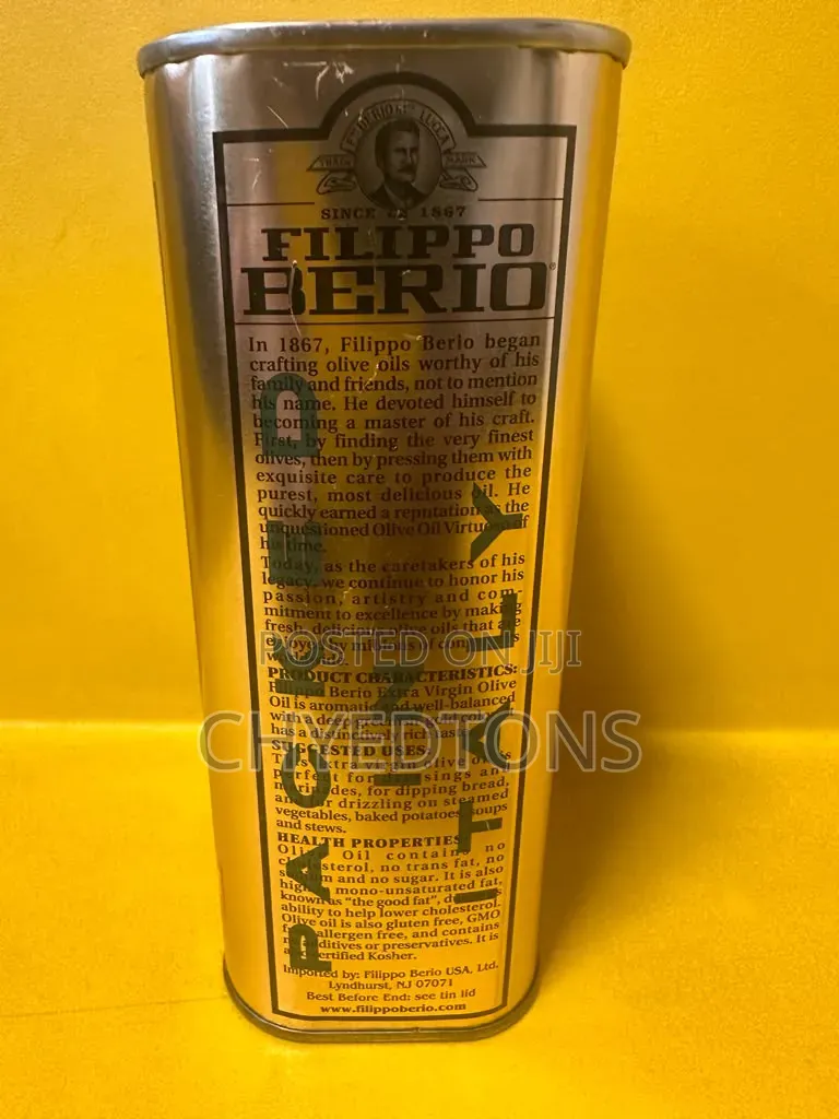 Filippo Berio Extra Virgin Olive Oil (33.8 Fl Oz / 1 Liter Tin)