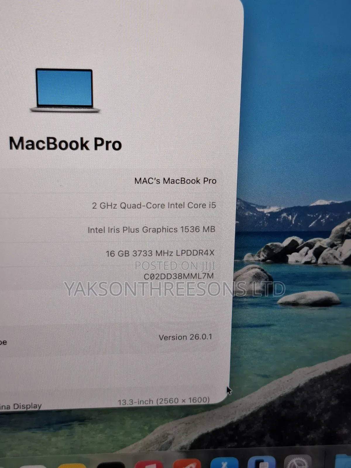 Laptop Apple MacBook Pro 2020 16GB Intel Core i5 SSD 1T