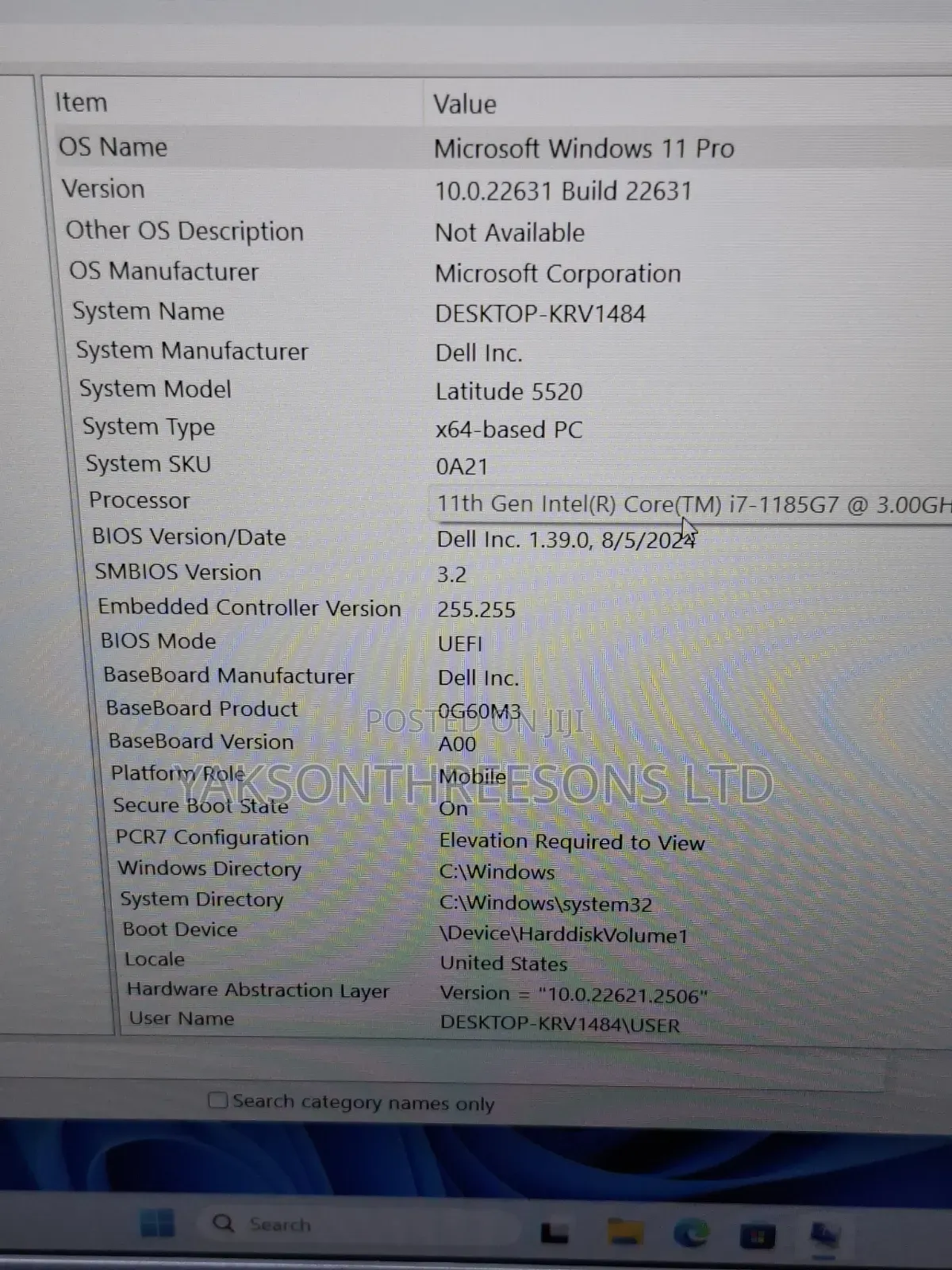 Laptop Dell Latitude 5520 16GB Intel Core i7 SSD 512GB