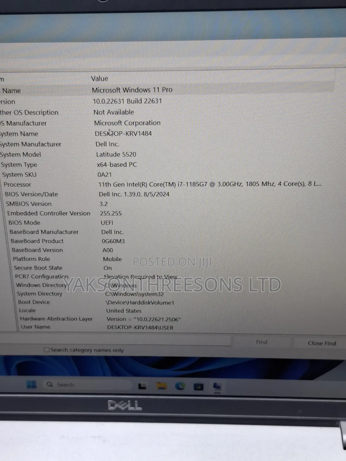 Laptop Dell Latitude 5520 16GB Intel Core i7 SSD 512GB