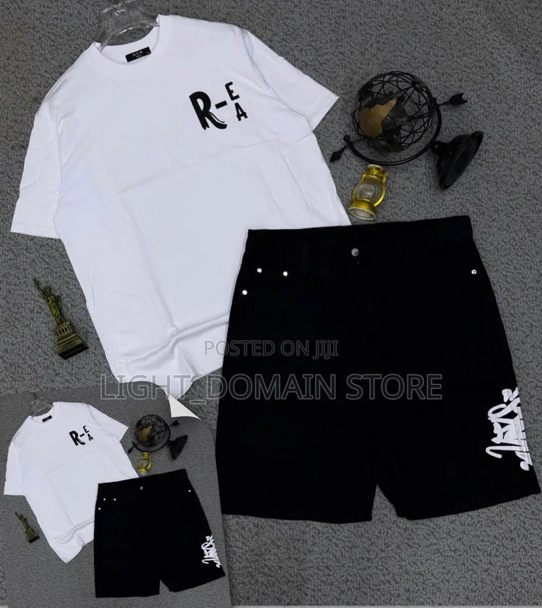 Classic Unique * Luxury Branded Designer Roundneck and Baggy Short