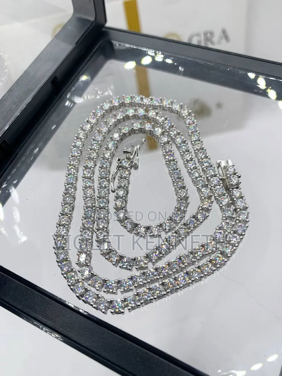 VVS Mossanite Diamond Tennis Necklace