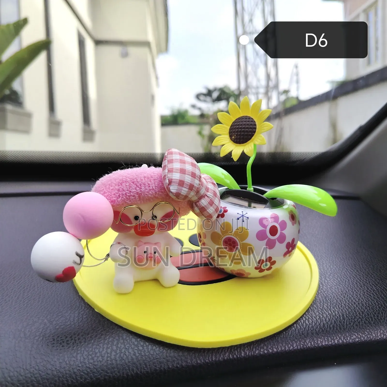 Car Ornaments Solar Energy Sunflower Decoration Girlfriend Gift