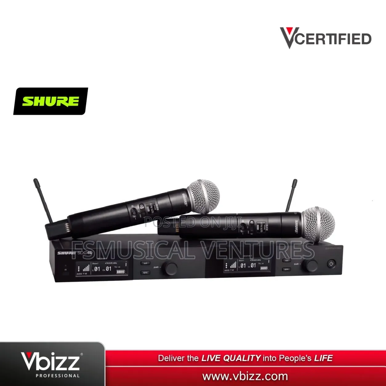 Shure Slxd24d/Beta58 Digital Wireless Dual Handheld Microphone