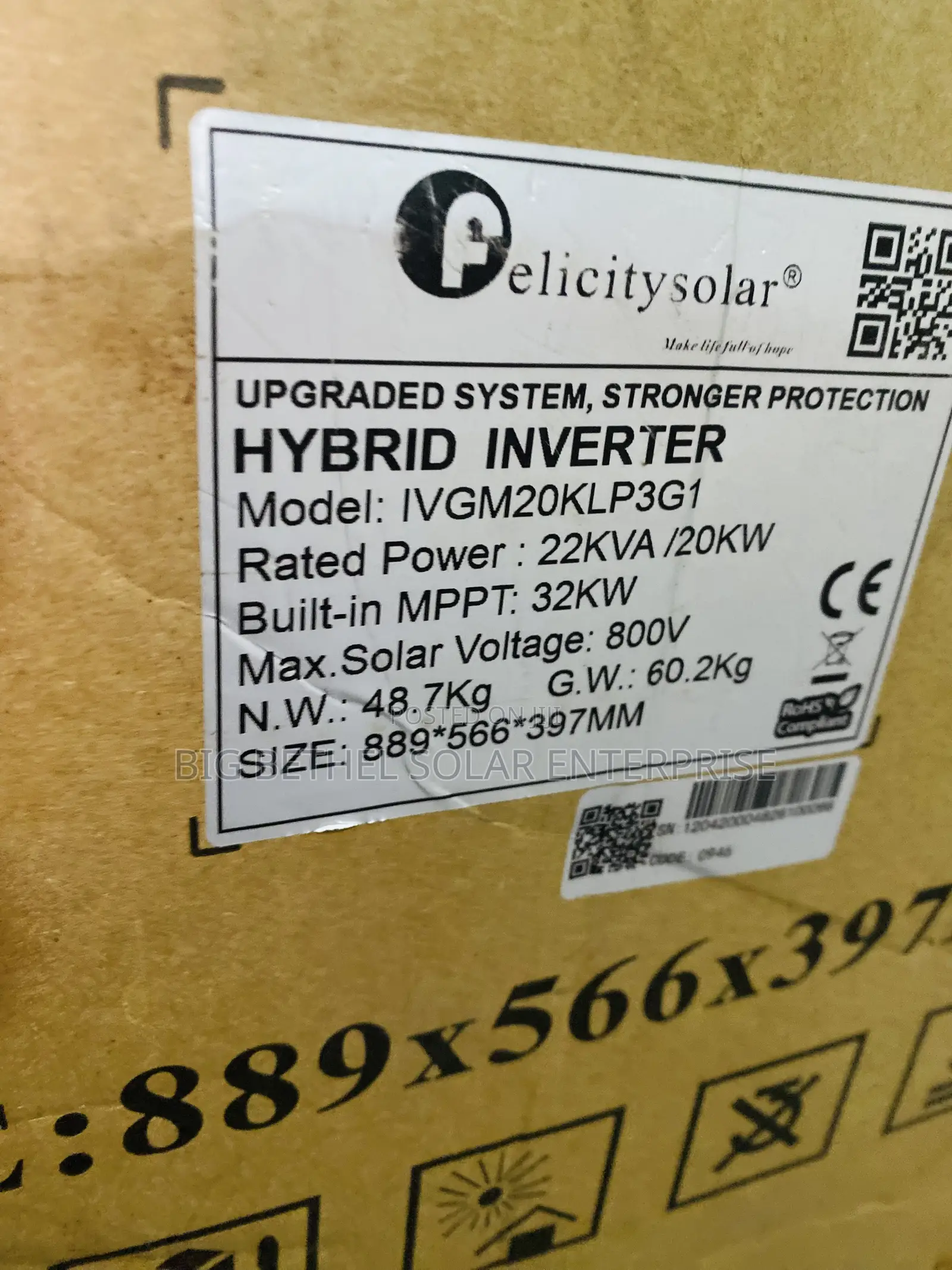 20kva Felicity Hybrid Solar Power Inverter
