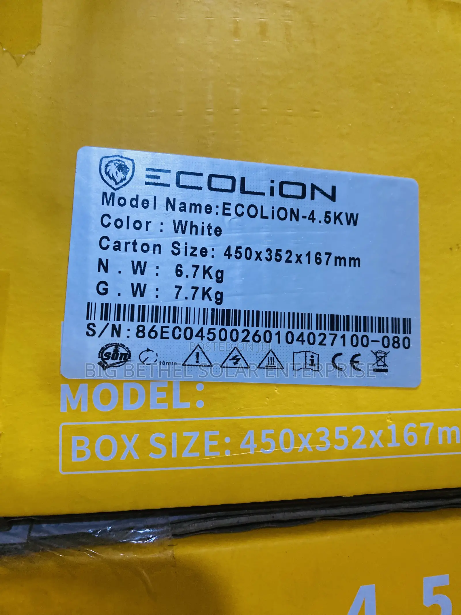 Ecolion 4.5kva Indian Hybrid Solar Inverter