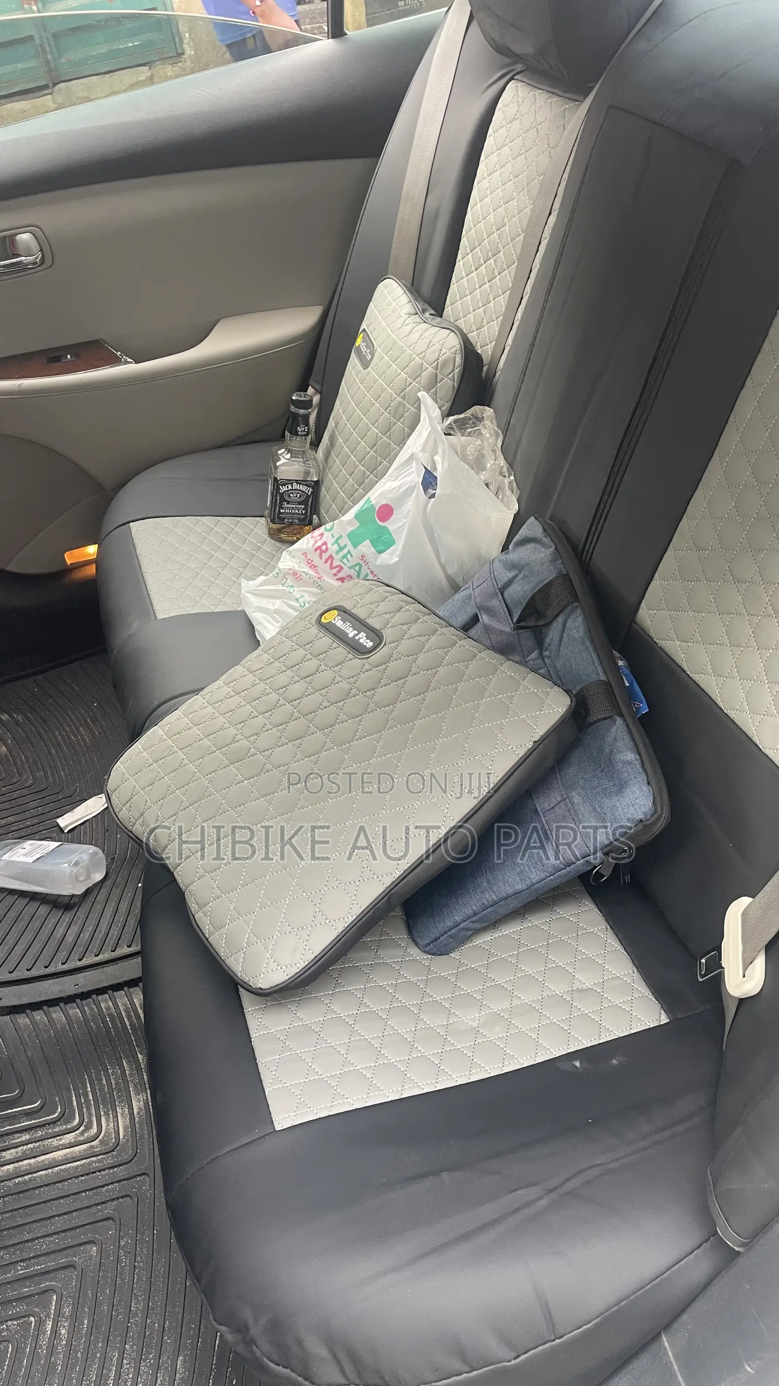 Smile Face Leather Seat Cover