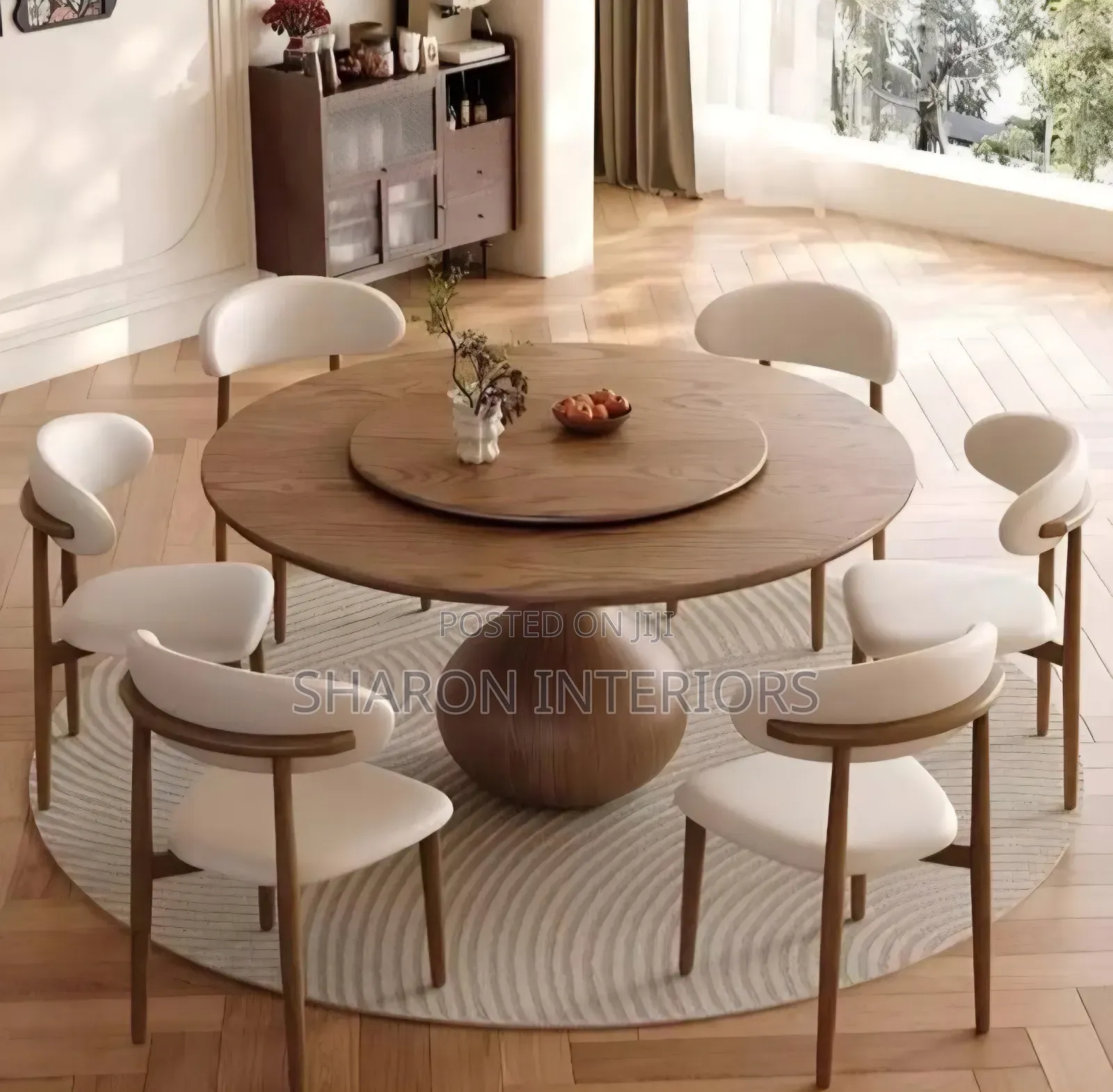 Wooden Dining Table With Chairs