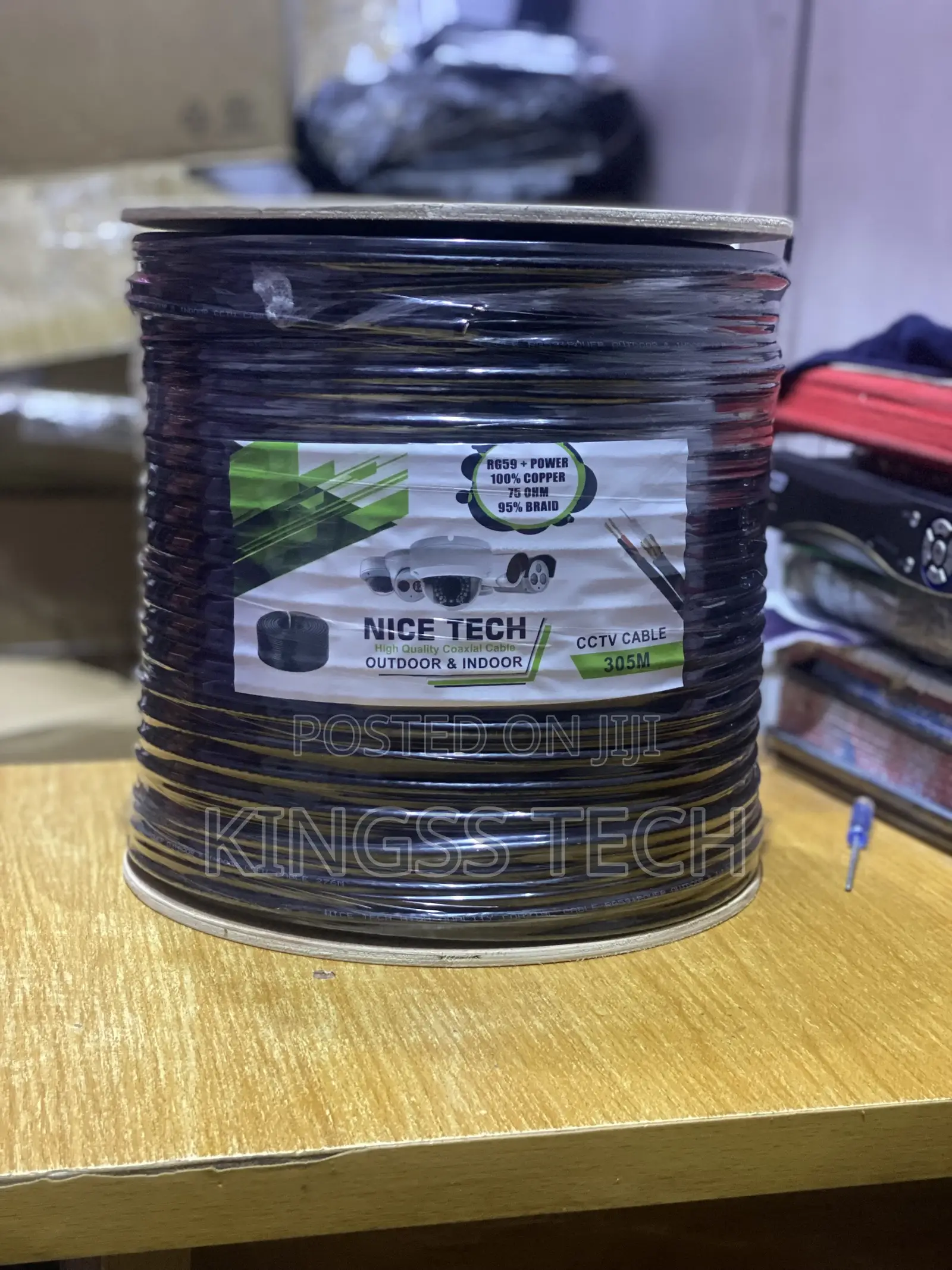 Rg59+Power Coaxial Cable 305 Meter.