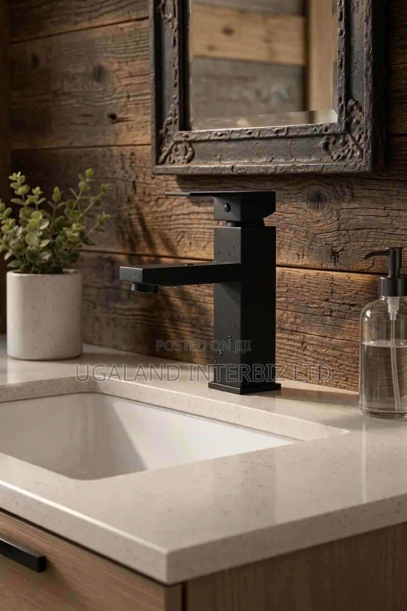 Premium Matte Geometric Bathroom Tap