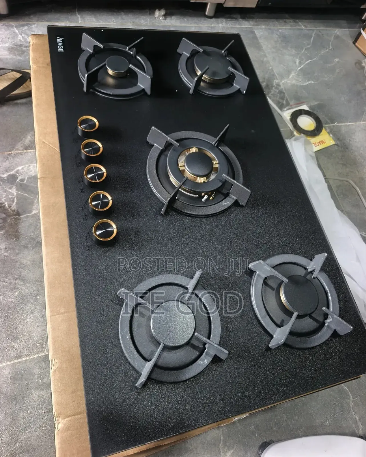 Original Image Inbuilt 90cm Premium Luxury 5 Burners Gas Cooker Hob.