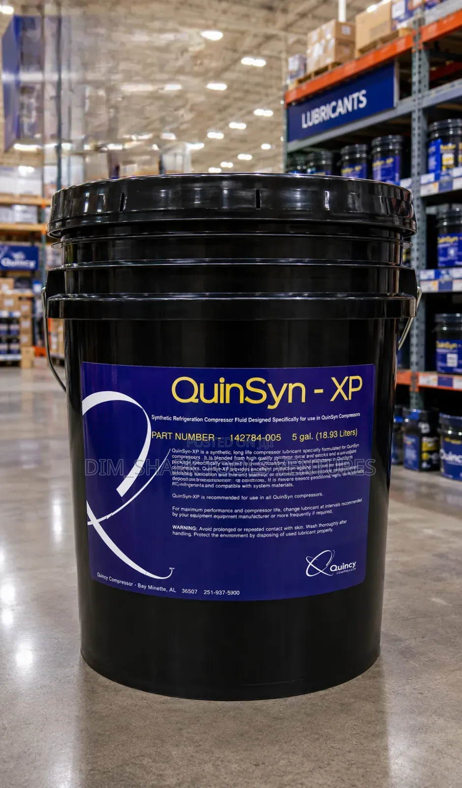 Gallon Pail of Quincy Compressor Quinsyn-Xp