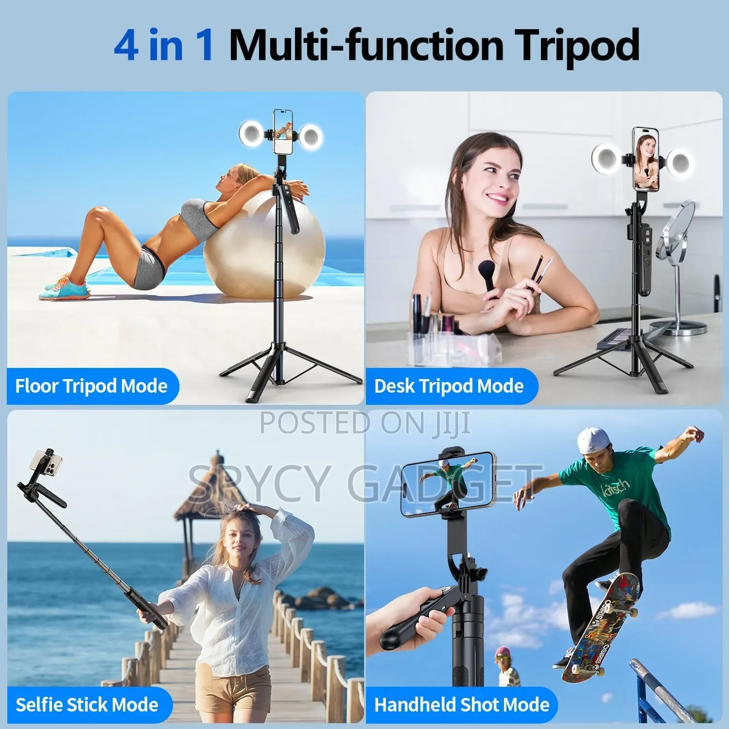 Ai-Powered 360° Rotation Motion Tracking Tripod With Dual Fill Lights