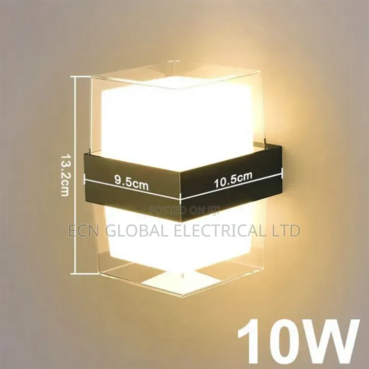 Modern Square 10w Led Wall Lamp – White Indoor Outdoor Light