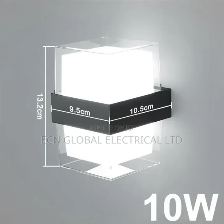 Modern Square 10w Led Wall Lamp – White Indoor Outdoor Light