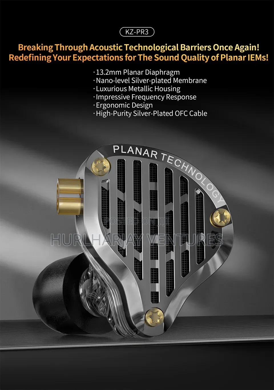 Kz Pr3 Planar in-Ear Monitor