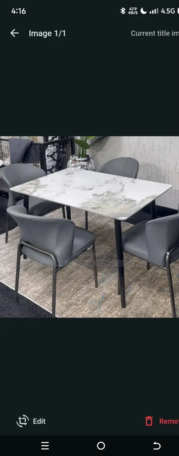 4:Seater Timeless Marble Dining.
