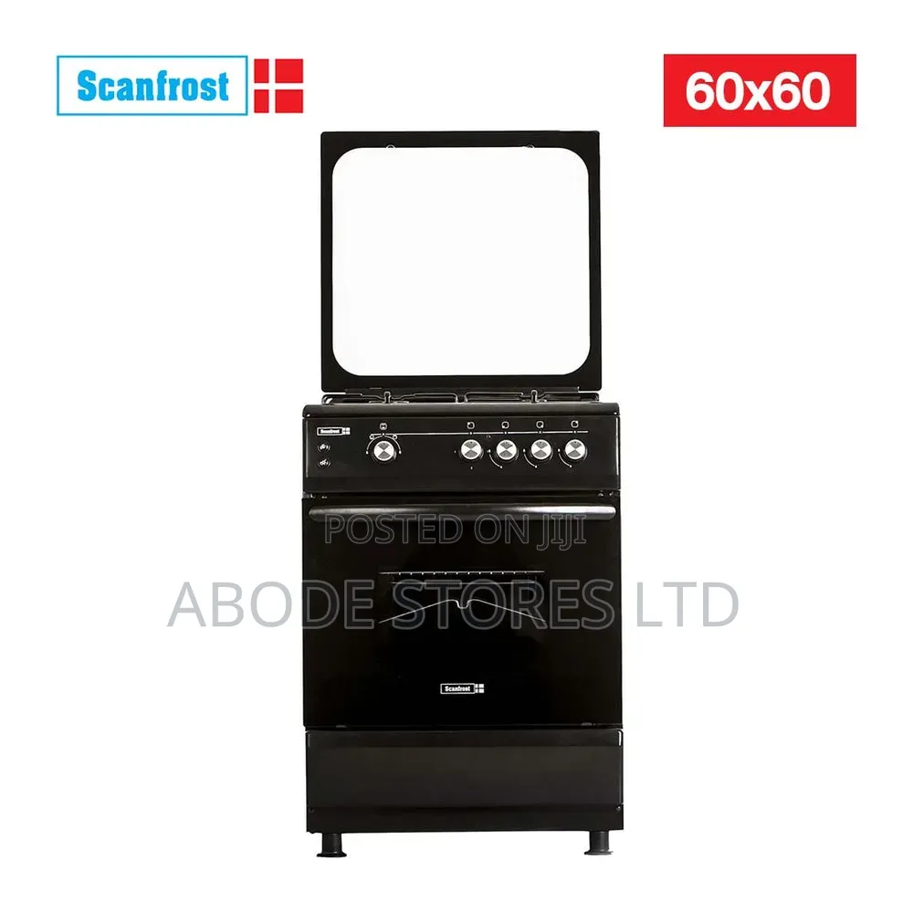 Scanfrost Gc 60x60 3g+1e Black Gas Cooker