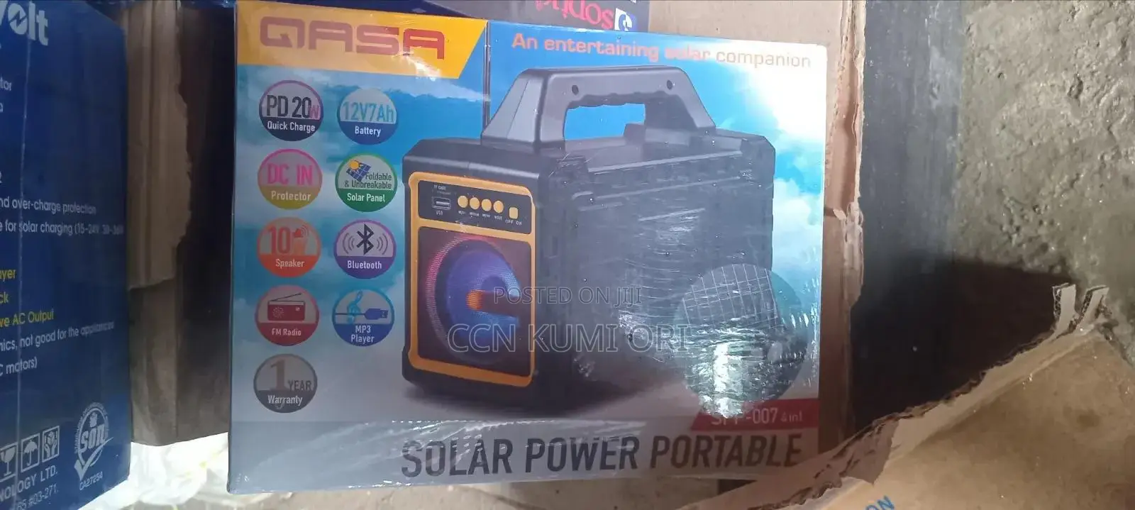 Qasa Solar Power Portable SPP 7 4in1 ,With Bolbs and Panel.