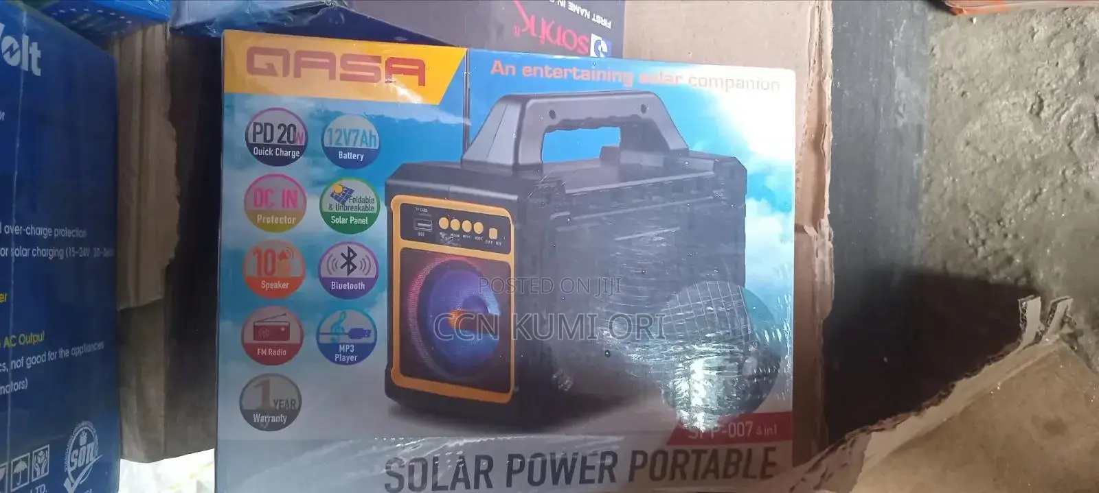 Qasa Solar Power Portable SPP 7 4in1 ,With Bolbs and Panel.