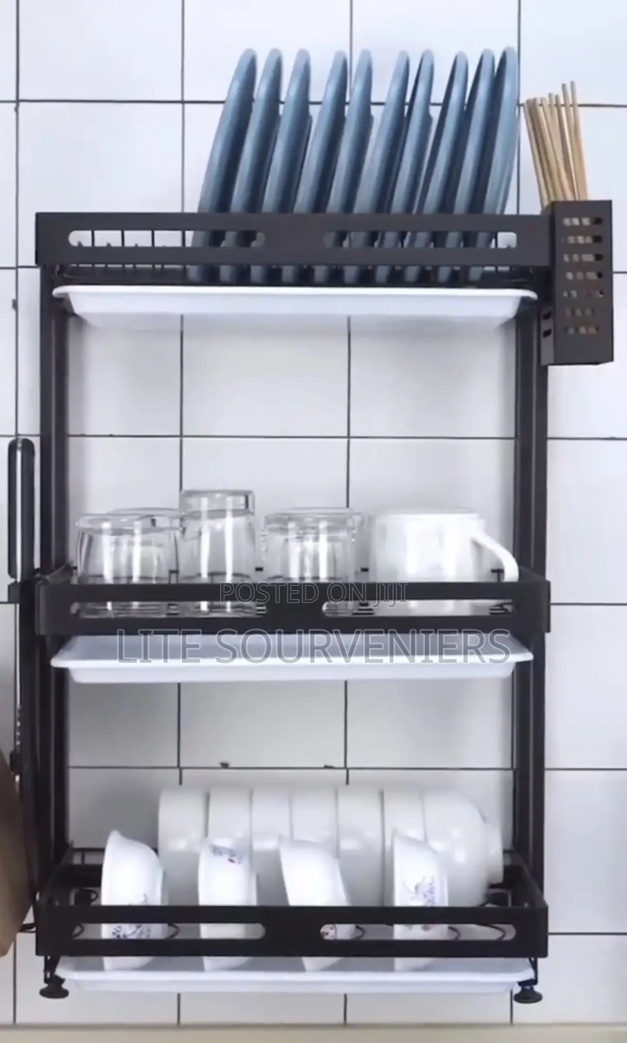 3tier Wall Mounted Plate Rack
