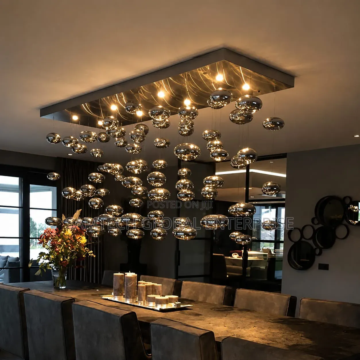 Luxury Bubble Glass Led Chandelier – Statement Dining Room