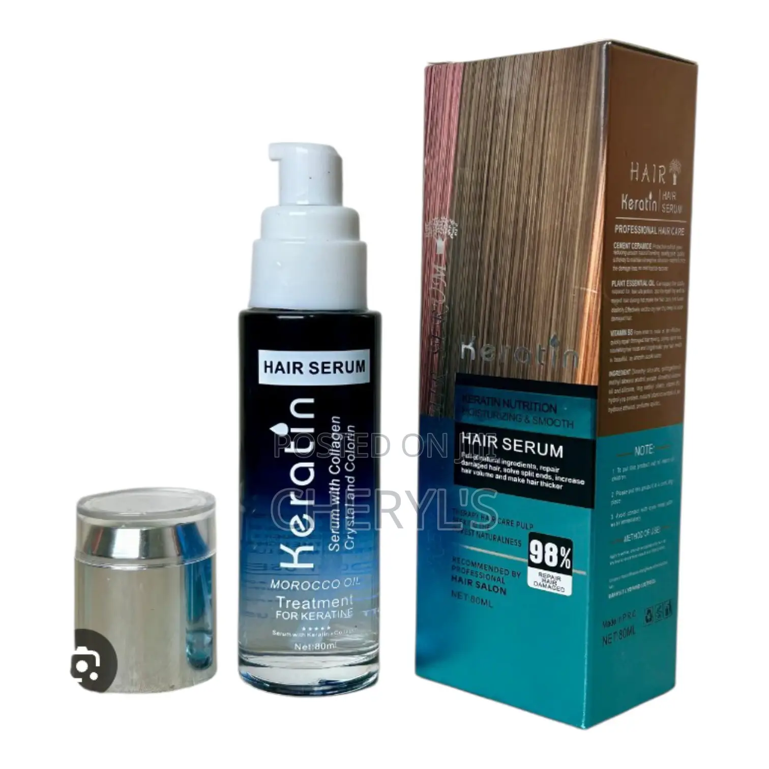 Hair Serum Keratin, Serum With Collagen Crystal and Colorin, 100ml