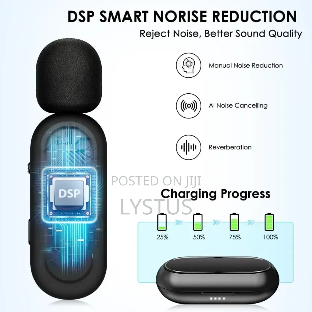  Dual Wireless Lavalier Microphone System