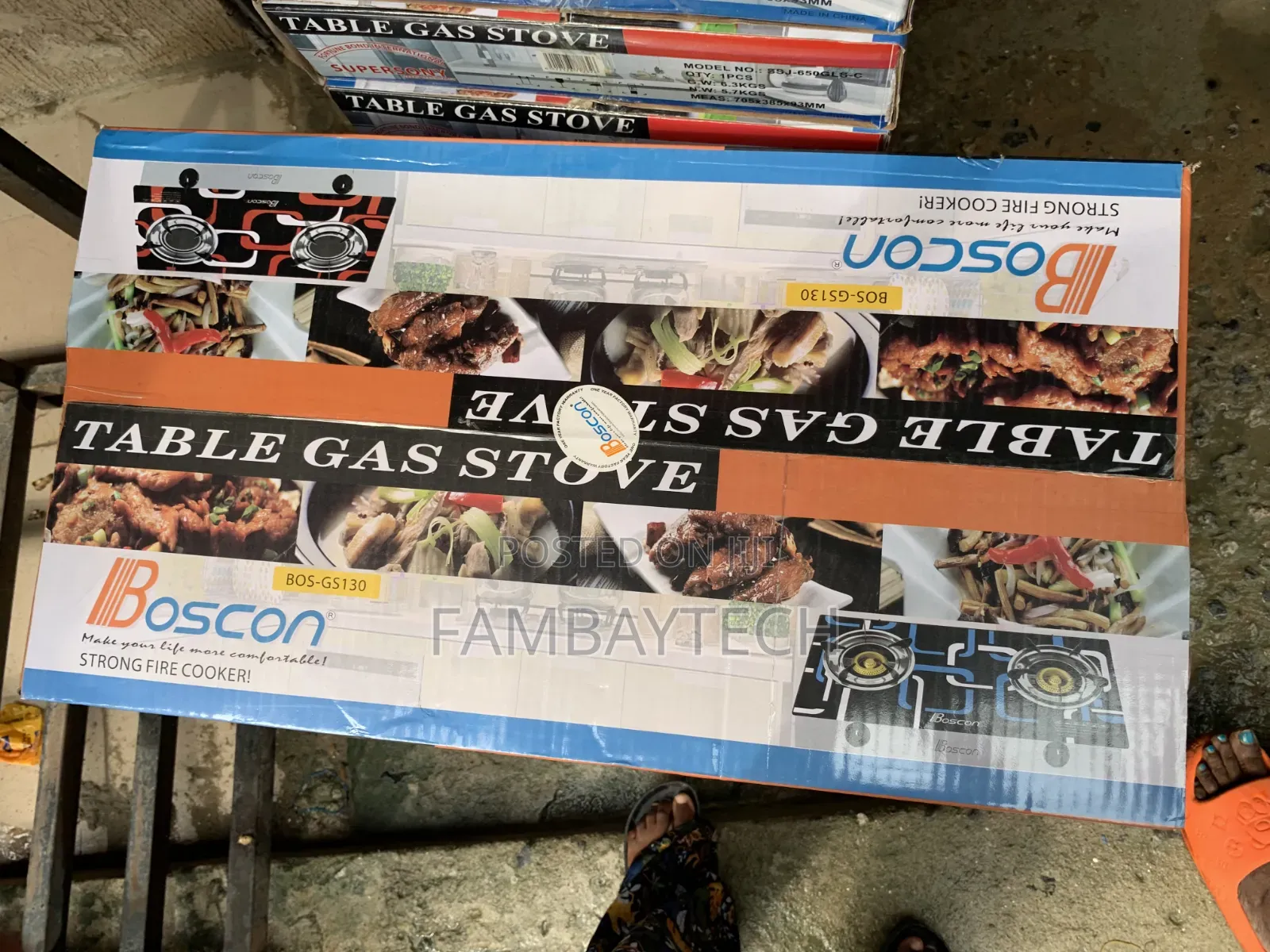 Boscon 2 Burner Glass Gas Cooker- Powerful Performance