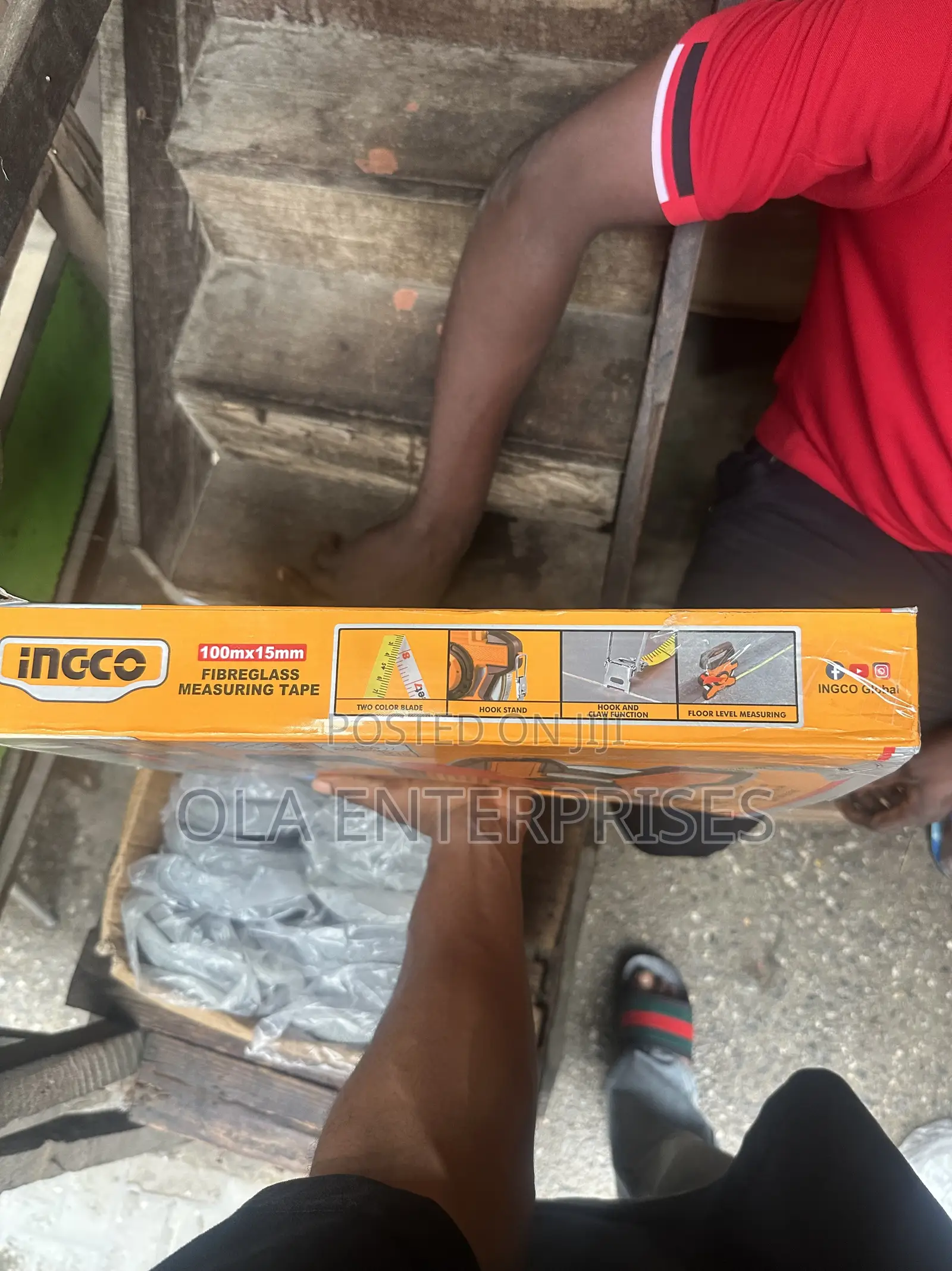 100m X 15mm Fiberglass Measuring Tape