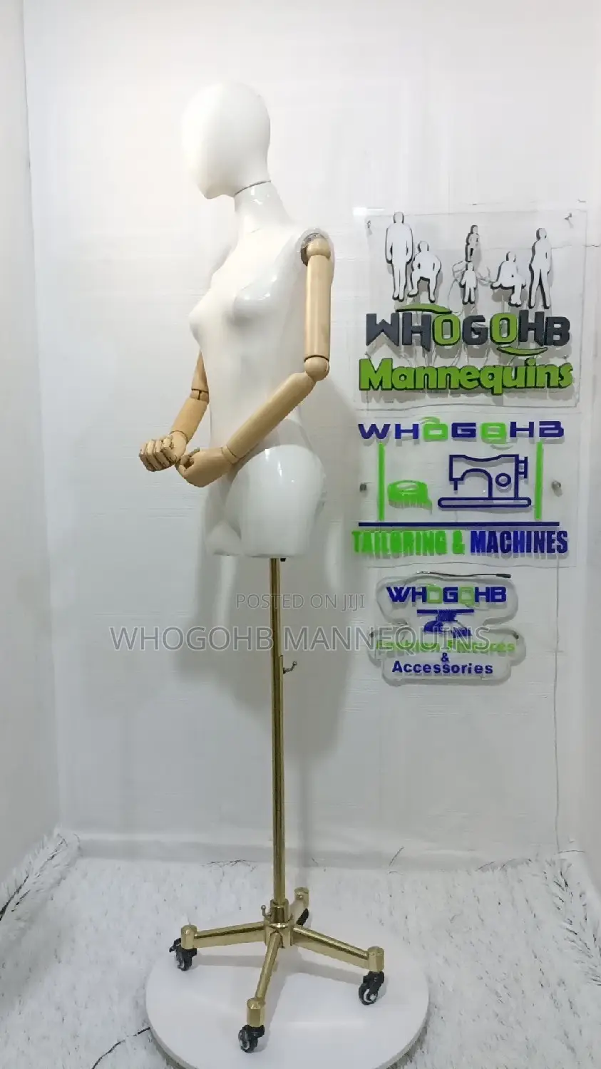 Princess of Africa Fully Pinnable Female Dressform With Wooden Hands