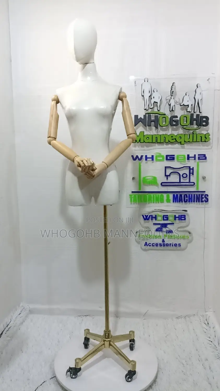 Princess of Africa Fully Pinnable Female Dressform With Wooden Hands