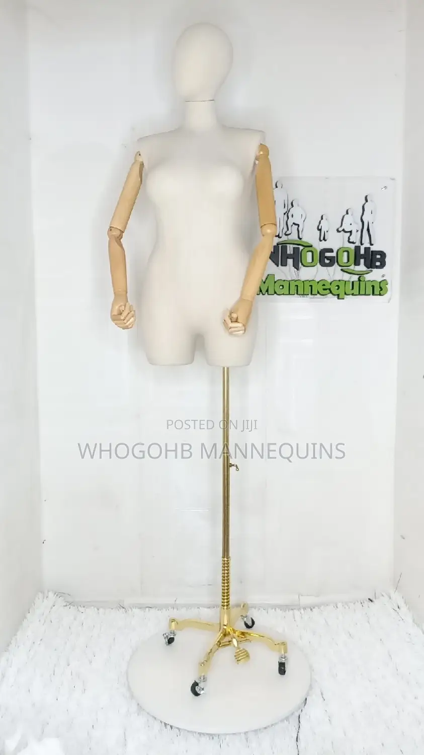 Mummy of Lagos Fully Pinnable Female Dressform With Wooden Hands