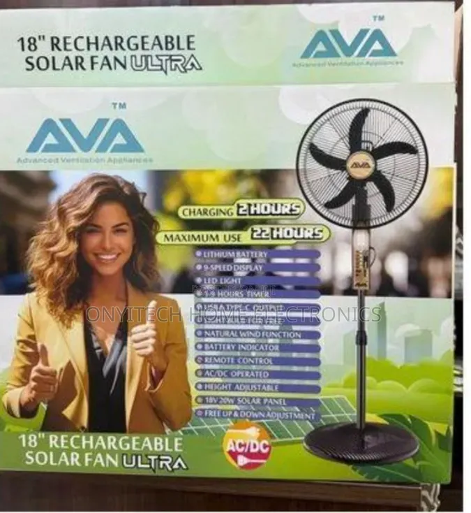 Ava Rechargeable Standing Fan [18inches ]