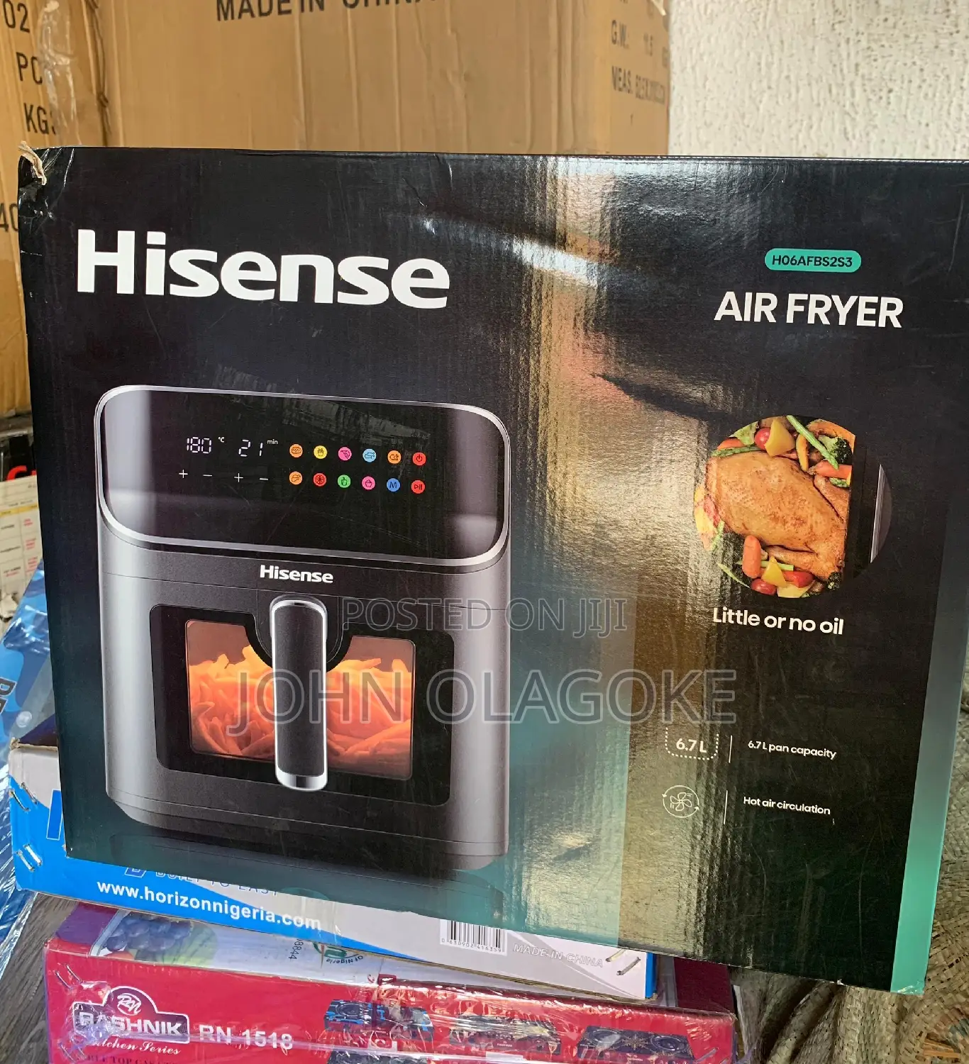 Hisense 6.7l Air Fryer With See-Through Lid