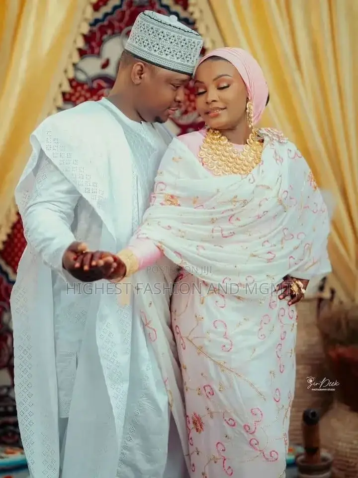 Premium Embroidered Hausa Couple Nikkah Outfit