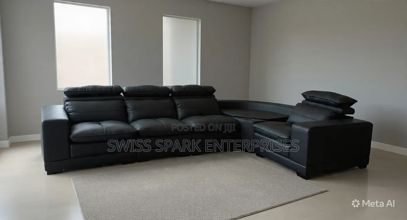 Brand New L-Shaped Leather Sofa – 5-Seater