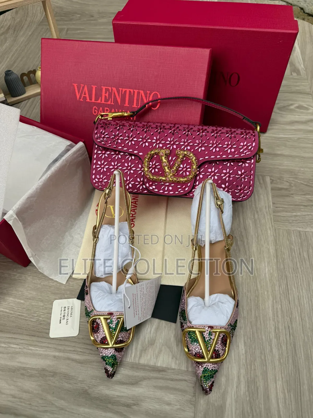 Italian Valentino Combo Shoe 38-43 Purse Small Size Medium Size