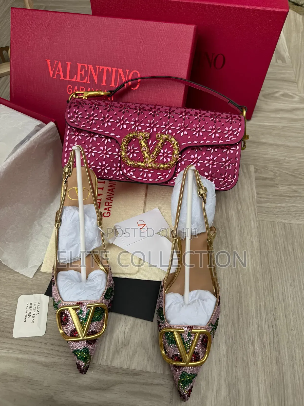 Italian Valentino Combo Shoe 38-43 Purse Small Size Medium Size