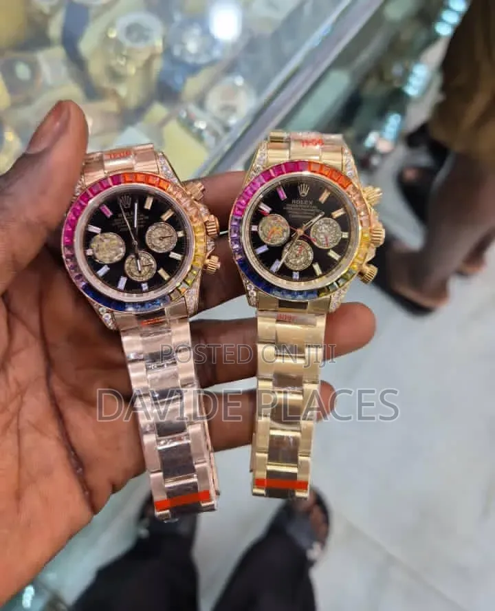 Original Rolex Daytona Rainbow Style Chronograph Unisex Wristwatch