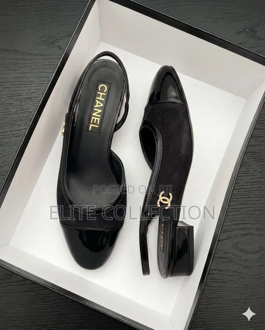 Luxury Chanel Sandals 37-42 Black Wine and Gold With Box