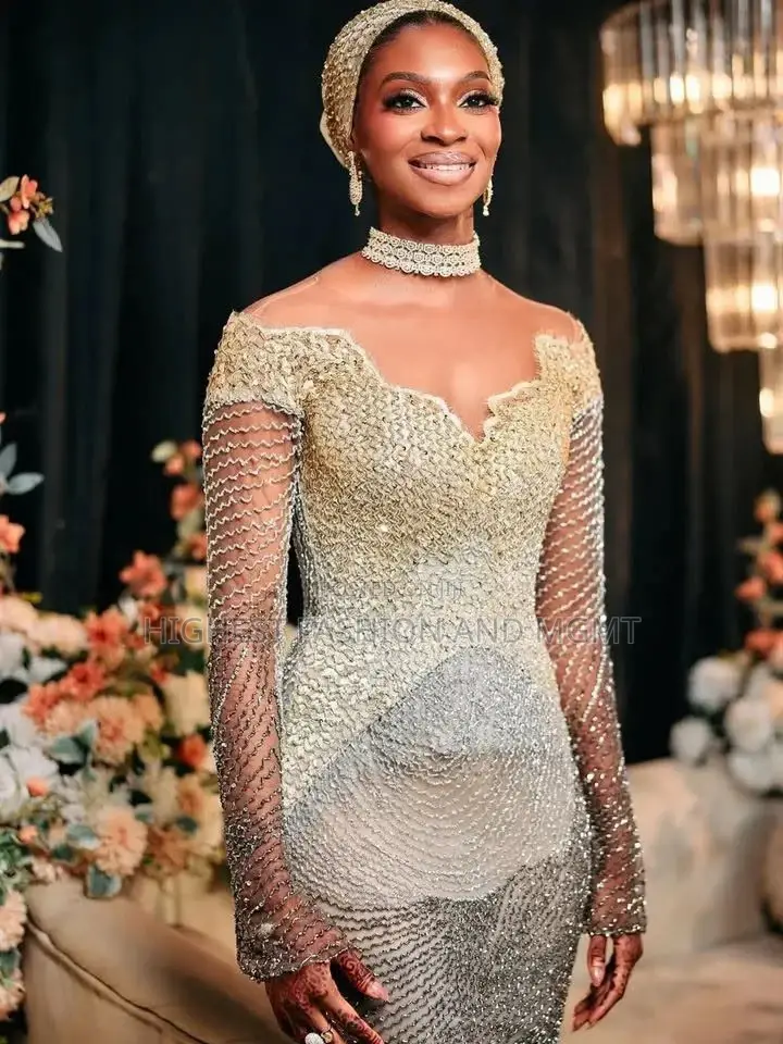 Luxury Ombre Metallic Bridal Gown - Style 932