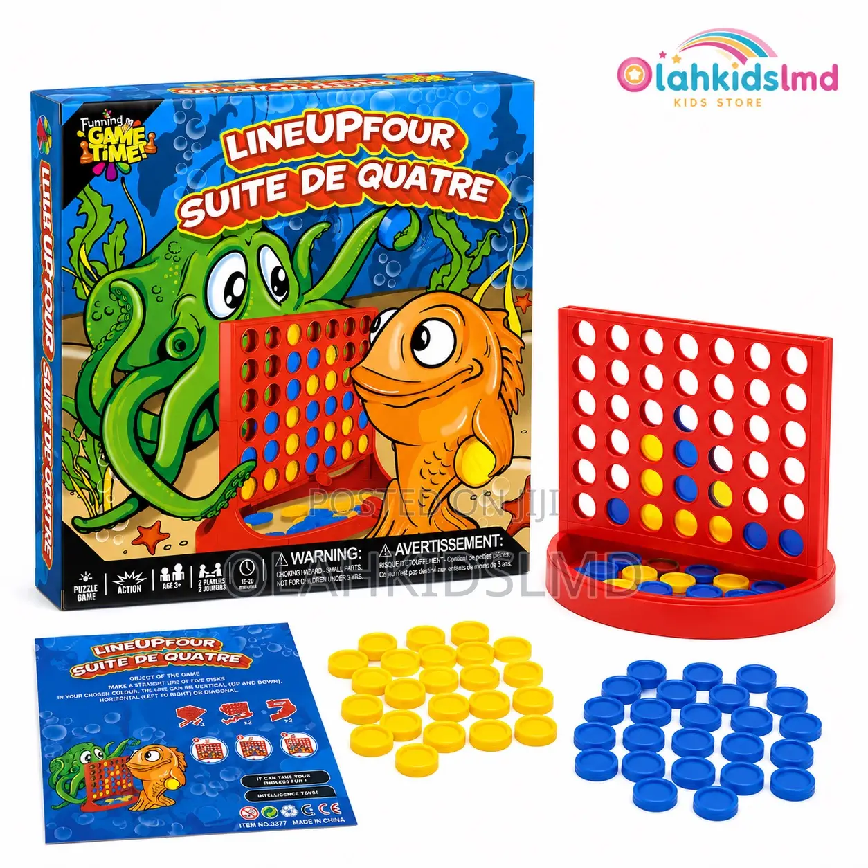 Kids Line Up Four Board Game – Connect 4 Strategy Game For Family Fun