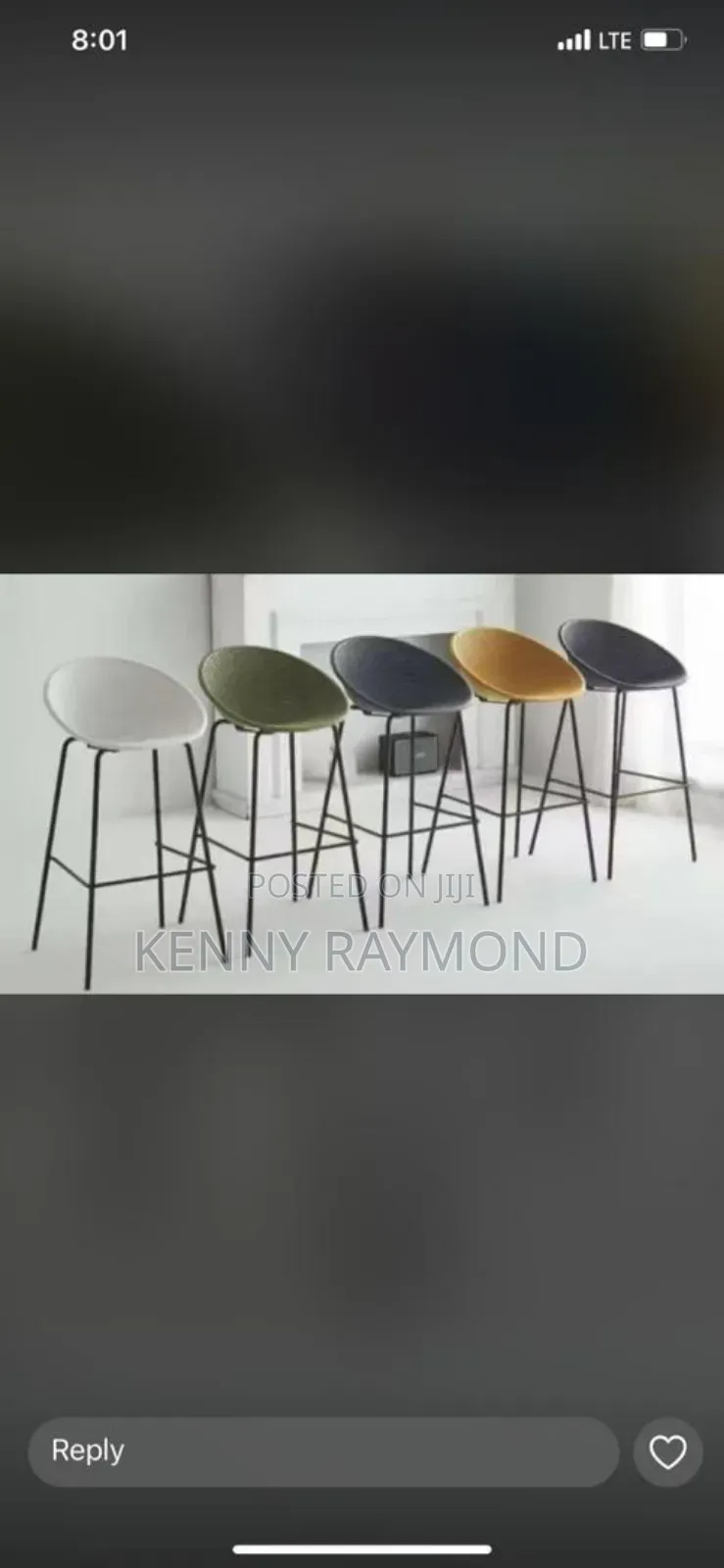 4 Leg Iron Stool Suitable for Kitchen and Bar