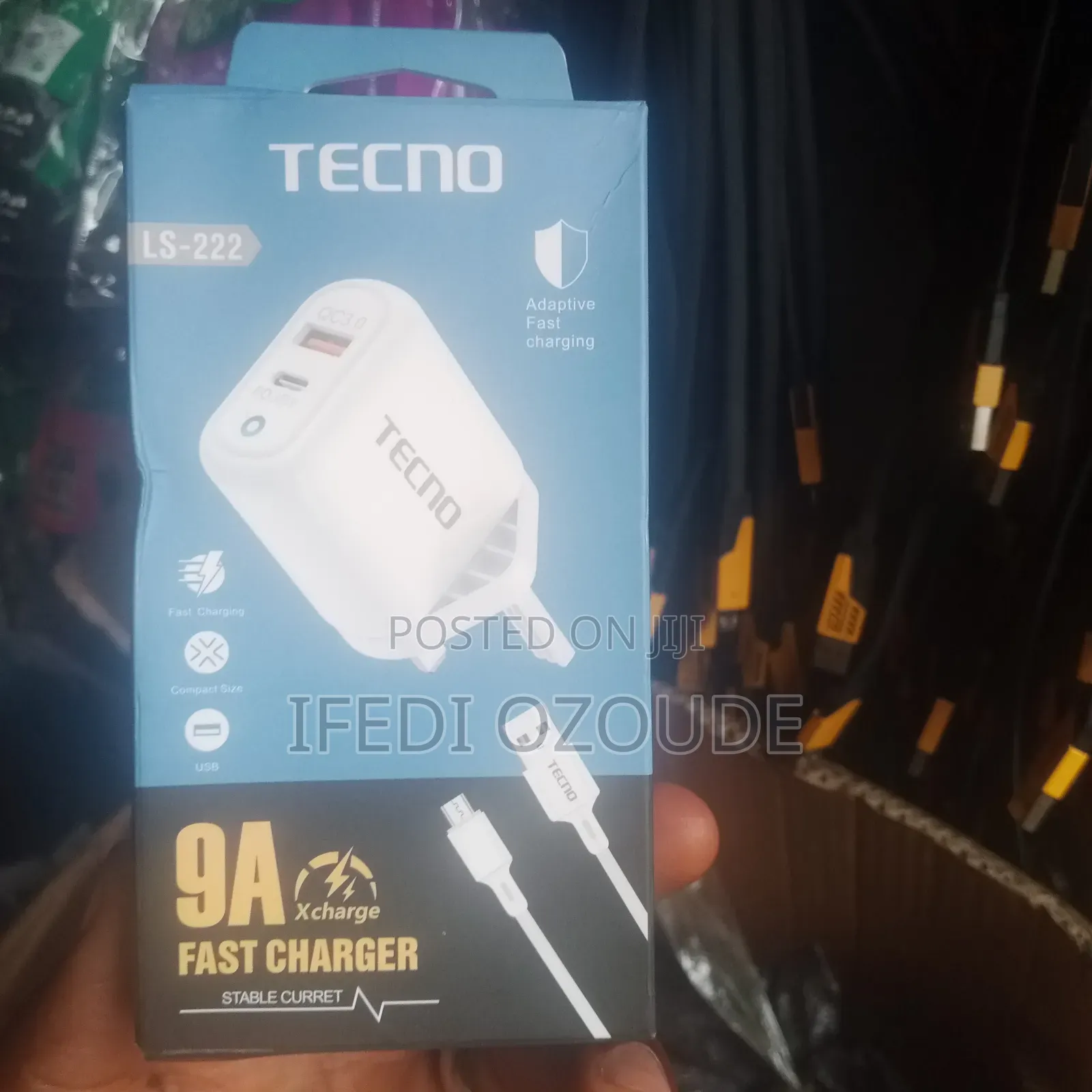 Tecno Fast Charger With Usb Cable