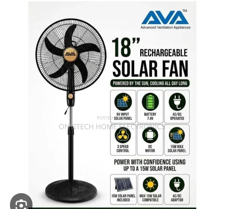 Ava Rechargeable Standing Fan [18inches ]